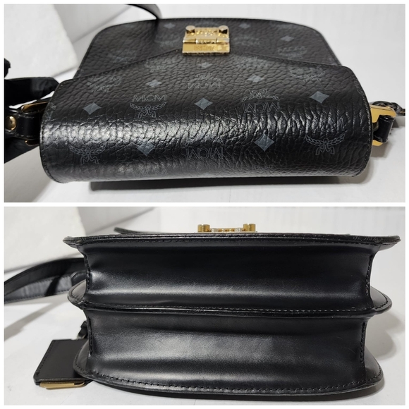 MCM Visetos Small Patricia Crossbody/Shoulder Bag Black - Picture 9 of 16